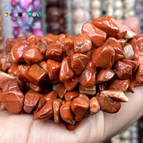 Natural Irregular Red Jaspers Stone Loose Spacer Round Bead For Jewelry Making DIY Bracelets Accessories Wholesale 15