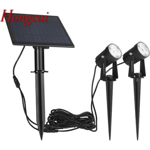 Hongcui Outdoor Solar Lawn Light Waterproof LED Spotlight New Home Decorative For Courtyard Garden Landscape