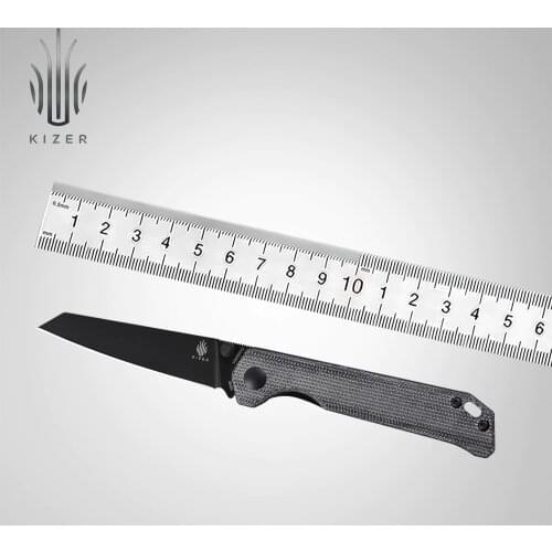 Kizer Pocket Knife V3458RN1/V3458RN2/V3458RN3 Begleiter Mini 2021 New Micarta Handle with N690 Steel Blade Camping Knife