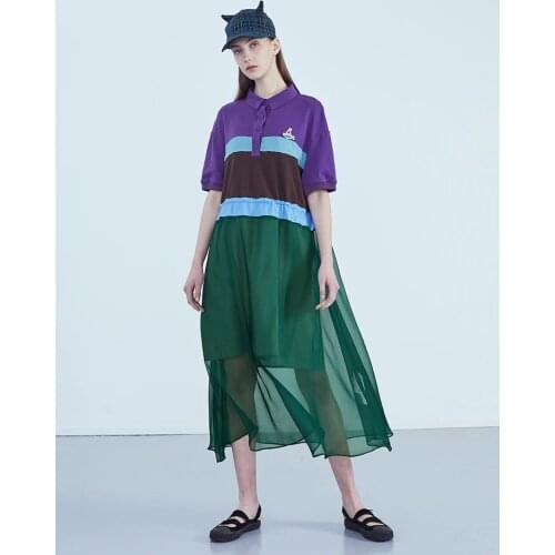 Summer Original Design Women Casual Loose Cotton Patchwork Silk Embroidery Elegant Slim Shirt Dresses