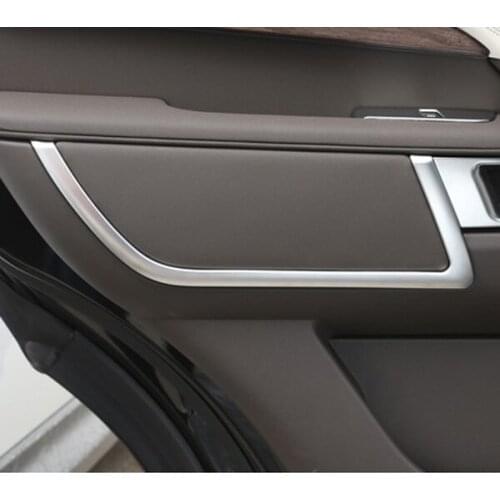 Matte Chrome Car Interior Door Decoration Cover Strips Trim For Land Rover Discovery 5 2017-2019 Accessories Car-Styling