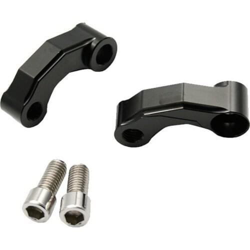 Motorcycle Mirror Riser Extension Bracket Adapter For Bmw R1200Gs Lc/Adv 13-18 R Ninet/R1200R Premium Cnc Aluminum Alloy Black