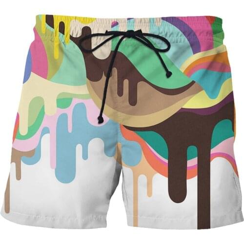 2021 Color-changing Beach Shorts Men Tie Dye Swimwear Beach Pants Warm Color Discoloration Shorts Swim Surfing Board Shorts