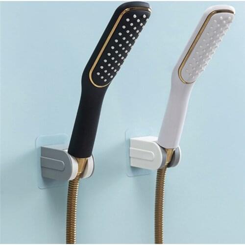 Shower Head Bracket Wall Mounted Adjustable Non Perforated Shower Head Base Household Bathroom Fixed Shower Head Support Frame