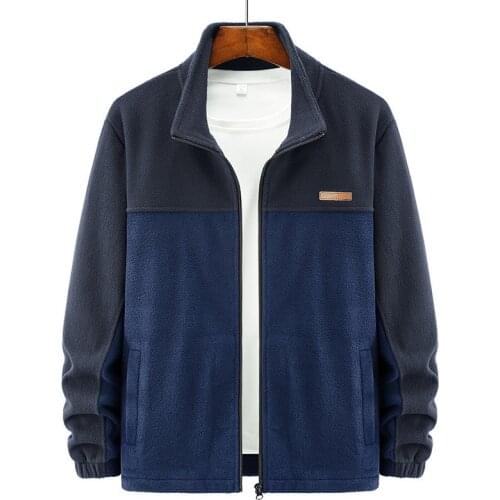 2021 New Autumn Winter Men Polar Fleece Sports Jacket Men Thick Casual Warm High Quality Large Size Fleece Coat Plus Size 4XL