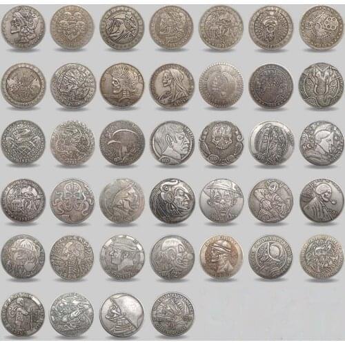 American Skull Commemorative Collectible Coin Silver Dollar Morgan Silver Dollar Challenge Coin Gift Lucky Coin 1