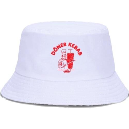 Doner Kebab Hip Hop Print Bucket Hat Outdoor Casual Fishing Fishermans Caps Unisex Summer Sun Hats Foldable Hip Hop Beach Cap