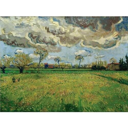 Landscape Van Gogh Printed Fabric 11CT Cross Stitch Complete Kit DIY Embroidery DMC Threads Painting Needlework Stamped