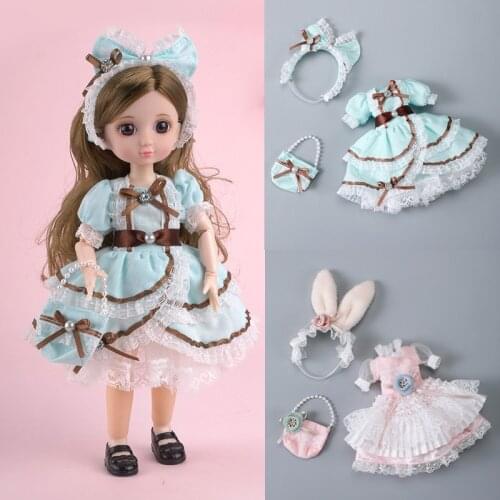 Handmade Princess Dress Girl Doll Clothes For 30cm Bjd 1/6 Doll Accessories Kids Toys
