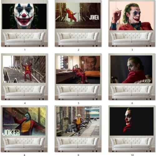 Movie Poster Clown JOKER Personality Hanging Cloth Painting Printing Bedside Net Red Bedroom Studio Custom Background Cloth