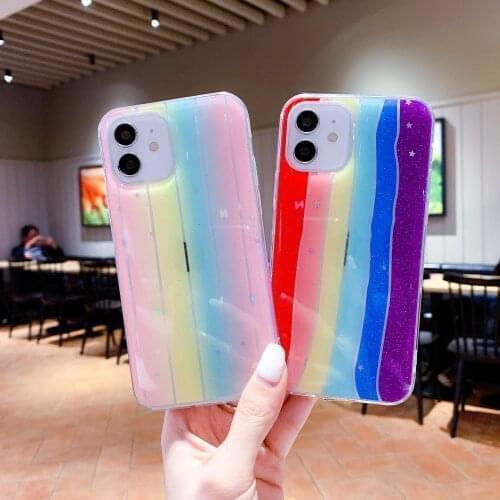 Rainbow Phone Case For Samsung A02S A71 A70 A50 A20S A21S A30 A91 A51 A81 A12 A31 A750 A10S S Note 20 9 10 8 Plus Pro Cover