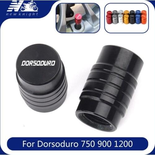 With Logo For Aprilia Dorsoduro 750 900 1200 Motorcycle Accessories CNC Aluminum Tire Valve Caps Wheel Stem Air Airtight Covers