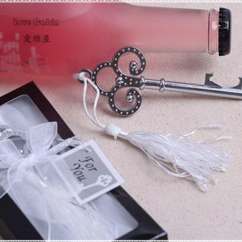 Silver crow Keys Bottle Opener for guest wedding favor party gifts box birthday Souvenirs Business giveaways 30pcs