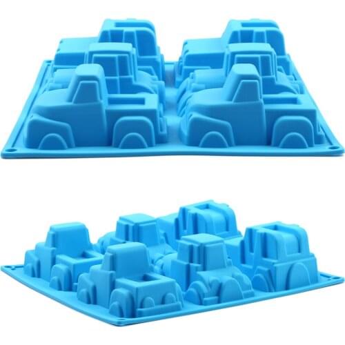 Silicone Sope Mold 8 Cavity Car Shape Cake DIY for Homemade Cake Soap Chocolate Silicone Muffin hot sale Cake decoration