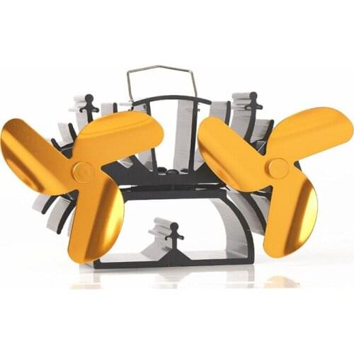 12.5cm Height 6 Blades Heat Powered Stove Fan For Wood/Log Burner /Fireplace-Eco Increase More 90% Warm Air Than 3 Blades