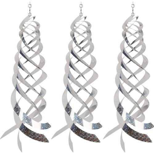 1/3PCS Bird Repeller Rotating Rod Reflective Wind Spiral Scare Control Device Agricultural Scare Bird Garden Ornaments Healthy