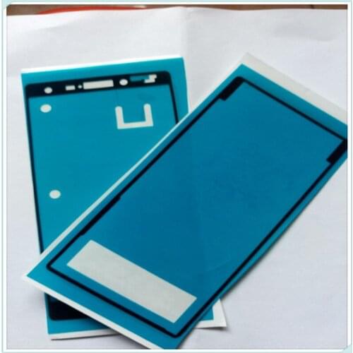 1set(2pcs) OEM New Front Housing Frame + Battery Back Door Adhesive Sticker For Sony Xperia M2 D2302 D2303 stickers Replacemet