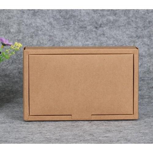 100pcs/lot large Kraft paper gift paper box retail packaging craft paper box kraft paper gift tea box 25*14*6cm SN2547