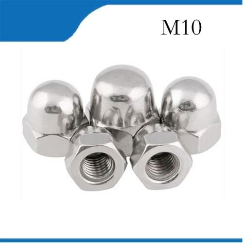 Free shipping 20pcs M10 Acorn Dome Nuts DIN1587 Hex Head Decoration Cap Nut Stainless steel / carbon steel nuts,nut