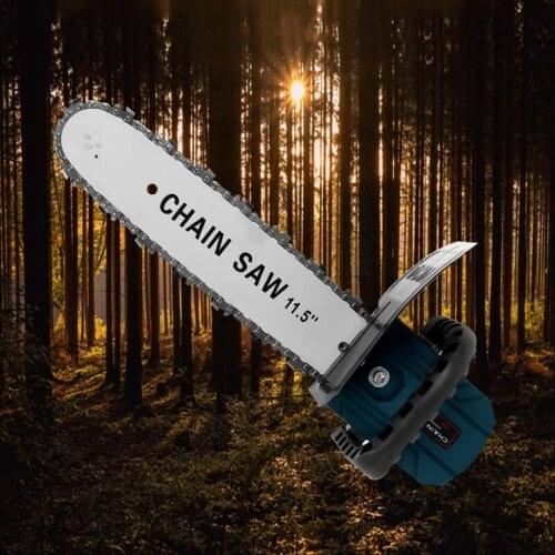 Quick Install 11.5" Chainsaw Angle Grinder Accessories Woodworking Cutting Chain Saw Reciprocating Saw Power Tool Attachment