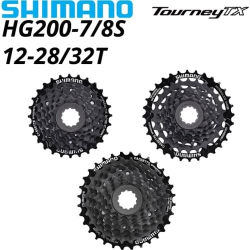Shimano TOURNEY TX HG200 CS 7 8 speed Cassette Sprocket CS-HG200 7s 8S 8v 7v 12-28T 12-32T Mountain Bike MTB Chains 32T 28T