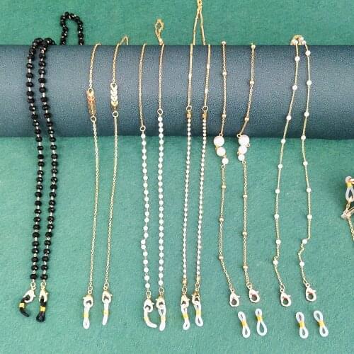 2021 Fashion Jewelry Sunglasses Mask Chains Lanyard For Women Men PearlCrystal Eyeglasses Chains Glass Anti-lost Earphone Holder