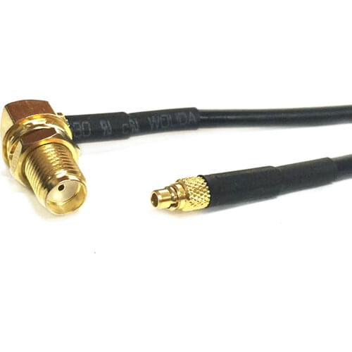 New Modem Coaxial Cable SMA Female Jack nut Right Angle Switch MMCX Male Plug Connector RG174 Cable 20CM 8" Adapter RF Pigtail