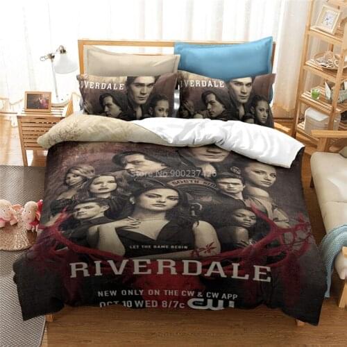 3d Riverdale Movie Pattern Bedding Set Adult Kids Duvet Cover Pillowcase Twin Full Queen King Bedroom Decoration Home Textile