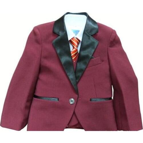 2017New Arrival 3-Piece Costume for Boys Toddler Solid Two Pocket Blazer Suit Children Wedding Party Suit For Boys
