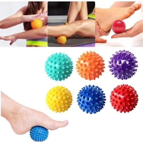 6.5cm PVC Spiky Massage Ball Trigger Point Sport Fitness Hand Foot Pain Relief Plantar Fasciitis Reliever Hedgehog