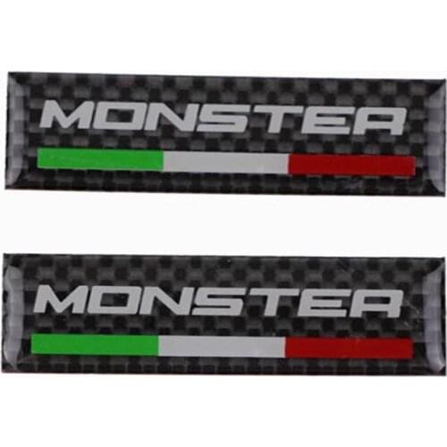 KODASKIN Carbon italy Handlebar Clamp tank sticker emblem decal For Monster 400 600 695 696 796 820 821 1100 1200 S2R S4R