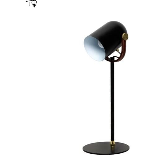 Nordic Concise Desk Lamps LED Leather Modern Reading Study Learning Work Office Bedside Creative Simple Lamps Table Luminaire