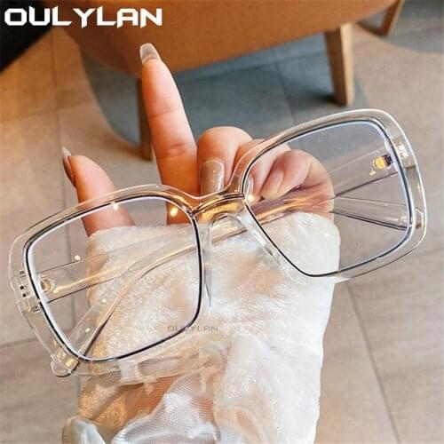 Oulylan Blue Light Blocking Glasses Frame Women Men Square Spectacle Frames Optical Computer Prescription Eyeglasses