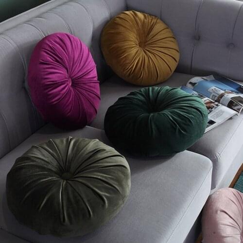 Round Chair Cushion PP Cotton Pumpkin Seat Pad for Home Round Floor Cushion Pillow Pouf Throw Home Sofa Decor Tatami Cushion