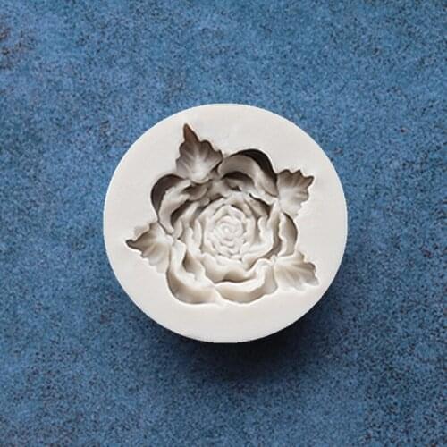 Liquid Silicone Mold Mini Rose Flower Mini Chocolate Mold Turn Sugar Cake Decoration Mold A847