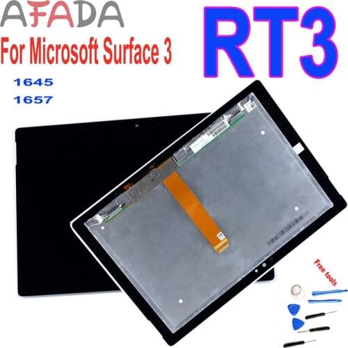 AAA+ LCD Replacement For Microsoft Surface 3 RT3 RT 1645 10.8" LCD Display Touch Screen Assembly Surface RT3 1657 LCD Repair
