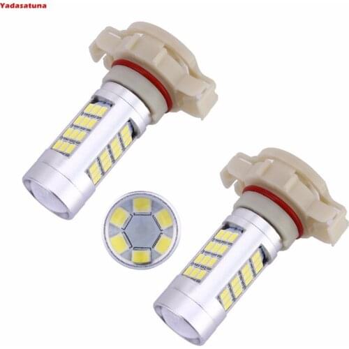 2 piece 12V 5202 H16 White 6000K LED Bulbs High Power 2835 42-SMD Fog Driving Light White Car Auto Headlight Lamp