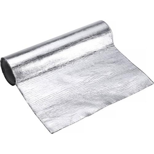25*50cm Thick Aluminum Fiber Car Fender Heat Sound Insulation Mat 800 Celsius Shielding Exhaust Bonnet Engine Film Wrap
