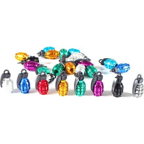 Universal Grenade Shaped Wheel Tire Rim Valve Caps Car Motorcycle Bicycle Tyre Air Stem Cap Dust Cover For Bike Moto Accessories