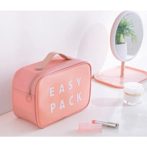 TPU Colorful Translucent Large Portable Cosmetic Bag Large-capacity Travel Wash Waterproof Storage Bag Storage Bag