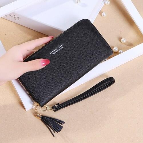 Women Long wallets Clutch New zipper tassel wallet Large Capacity Wallets Female Purse Lady Purses Phone Pocket Card Holder 568