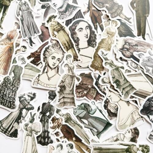 50Pcs/Set Vintage European Lady Sticker DIY Craft Scrapbooking Album Junk Journal Planner Decorative Stickers