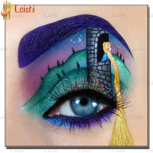 Diamond Painting Rapunzel, art on the eyes Full Square Diamond Embroidery Cross Stitch Rhinestones New Arrival Handmade Gift