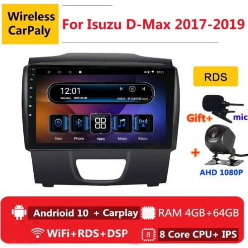 2 din 8 core android 10 car radio auto stereo for Isuzu D-Max DMAX 2017 2018 2019 navigation GPS DVD Multimedia Player