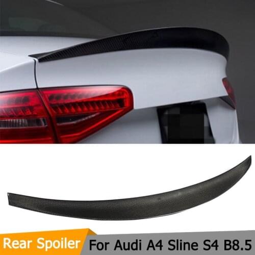 Car Rear Trunk Spoiler Wing for Audi A4 Sline S4 B8.5 2013 - 2016 Carbon Fiber Rear Trunk Boot Lip Wing Spoiler