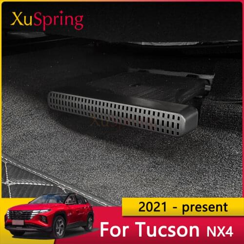 Car Under Back Seat AC Heat Floor Conditioner Outlet Grid Cover Air Vent Mask Accessories for Hyundai Tucson NX4 2021 2022