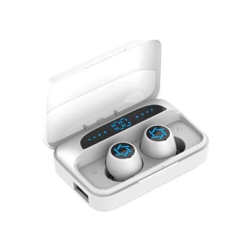 Wireless Bluetooth 5.0 Binaural Mini Sports Touch Digital Display Bluetooth Headset With Breathing Light