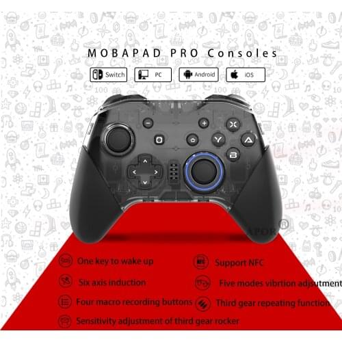 MOBAPAD Bluetooth Gamepad for Switch PC Andriod Support NFC Wake Up Macro Recording Game Controller Joystick Dropshipping