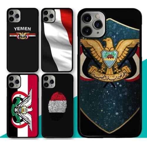 Yemen Flag Coat of Arms Case For iPhone XR X XS MAX 11 12 Pro Max mini SE 2020 5S 6S 8 7 Plus Rubber Cover