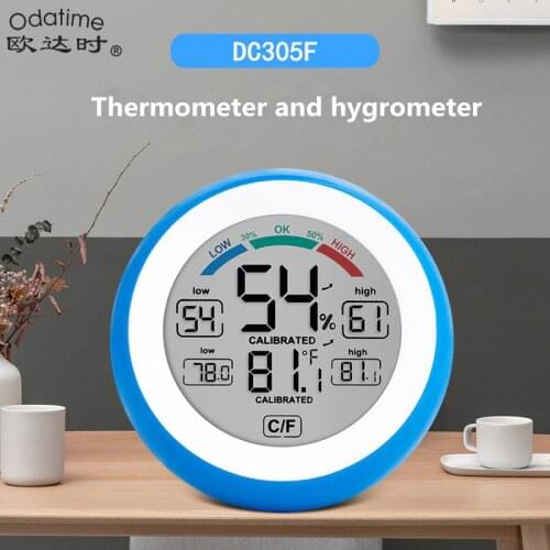 LCD Display Digital Indoor Temperature Humidity Meter Touch Screen Electronic Thermometer Hygrometer Weather Station Tester
